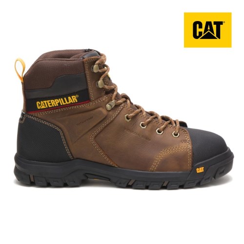 Caterpillar Wellspring Waterproof Metatarsal Guard Steel Toe Miesten Turvakengät Ruskea (SJBPK)